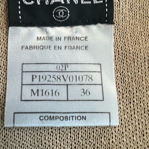 Chanel Top Black/Brown Tan Camelia Design Size 36/ US 4-6. - Picture 4 of 15